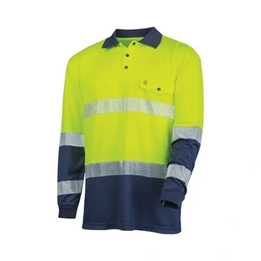 Picture of Tru Workwear, L/S Two Tone Hi-Vis Polo Shirt